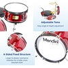 Mendini By Cecilio 16 Inch Drum Set, 3-Piece Junior Drum Set – Metallic Red(Metallic Red)