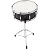 Mendini by Cecilio 14 x 5.5 inches Snare Drum Set, Marching School Band Student Beginner Practice Snare Drum With Gig Bag, Sticks, Stand and Practice Pad Kit (Silver)(Black-)