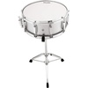 Mendini by Cecilio 14 x 5.5 inches Snare Drum Set, Marching School Band Student Beginner Practice Snare Drum With Gig Bag, Sticks, Stand and Practice Pad Kit (Silver)(Silver)