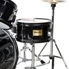 Mendini by Cecilio 5 Piece 16 Inch Junior Drums Set – Metallic Silver(BLACK)
