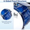 Mendini by Cecilio 5 Piece 16 Inch Junior Drums Set – Metallic Silver(Metallic Blue)