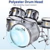 Mendini by Cecilio 5 Piece 16 Inch Junior Drums Set – Metallic Silver(Silver)