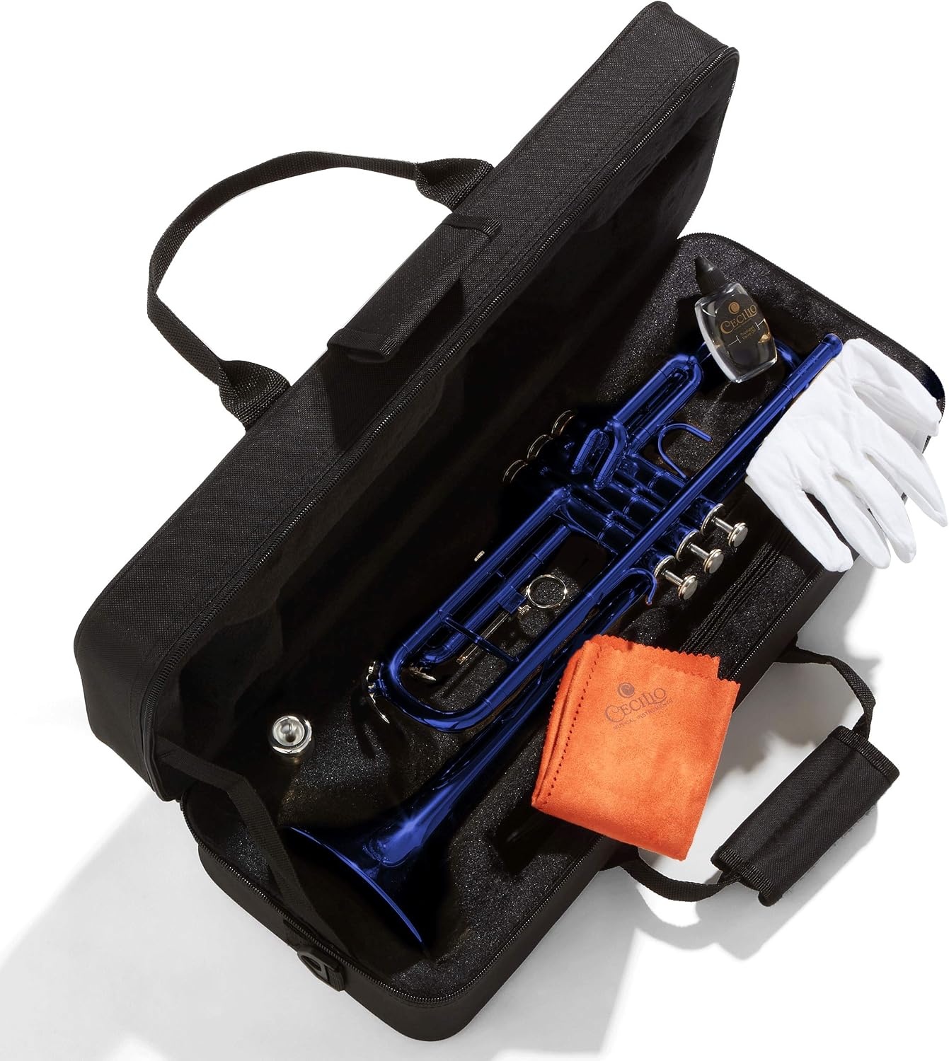 image:imageMendini By Cecilio Bb Standard Trumpet Set for Beginners GoldBlue