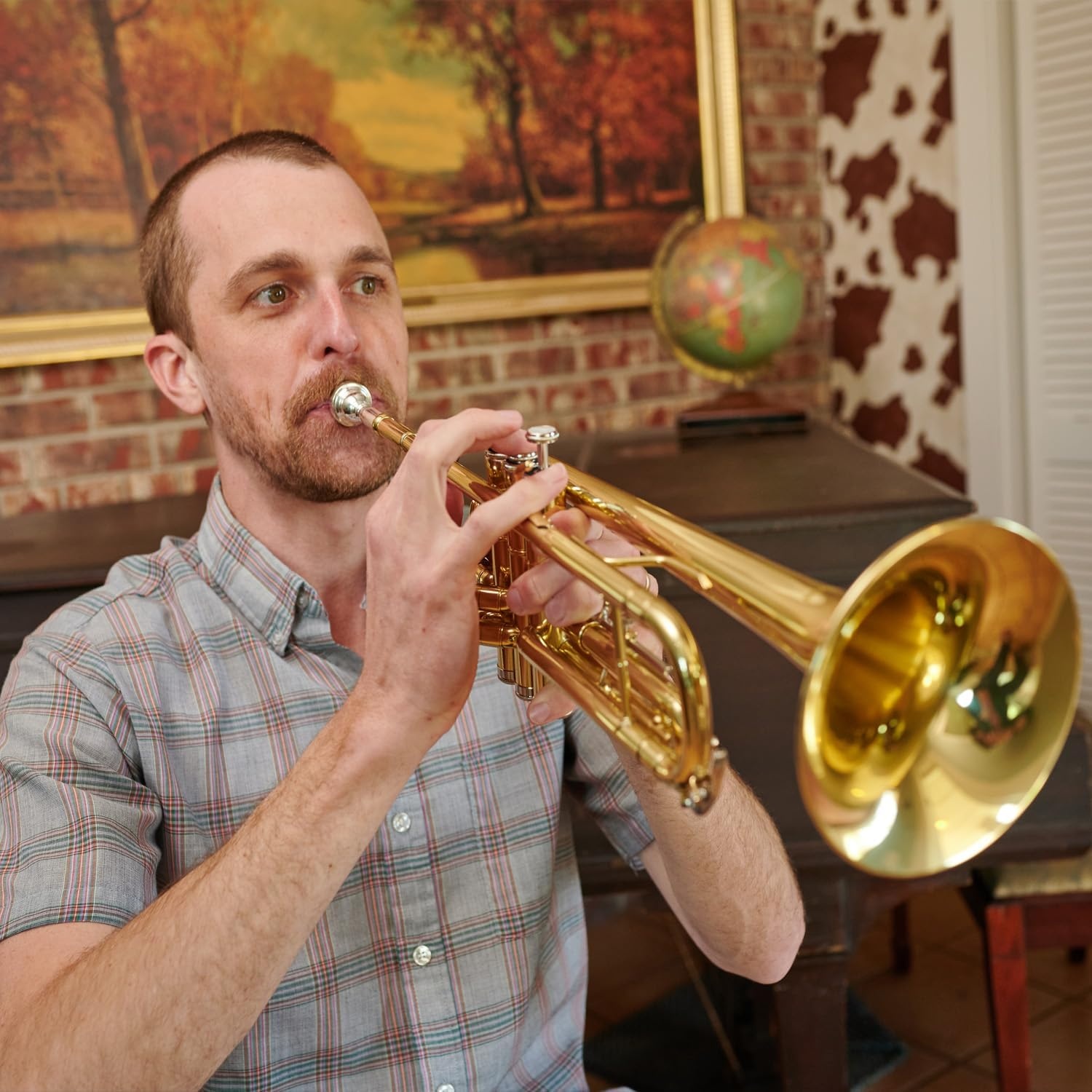 image:imageMendini By Cecilio Bb Standard Trumpet Set for Beginners GoldNickel