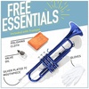 Mendini By Cecilio Bb Standard Trumpet Set for Beginners – Gold(Blue)