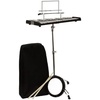 Mendini by Cecilio Glockenspiel Bell Kit for Beginner Students – Percussion Xylophone with Muted Drum Practice Pad, a Pair of Glockenspiel Mallets, Wooden Drum Sticks, Adjustable Stand, Carry Bag
