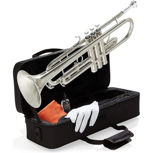 Mendini By Cecilio Bb Standard Trumpet Set for Beginners – Gold(Nickel)