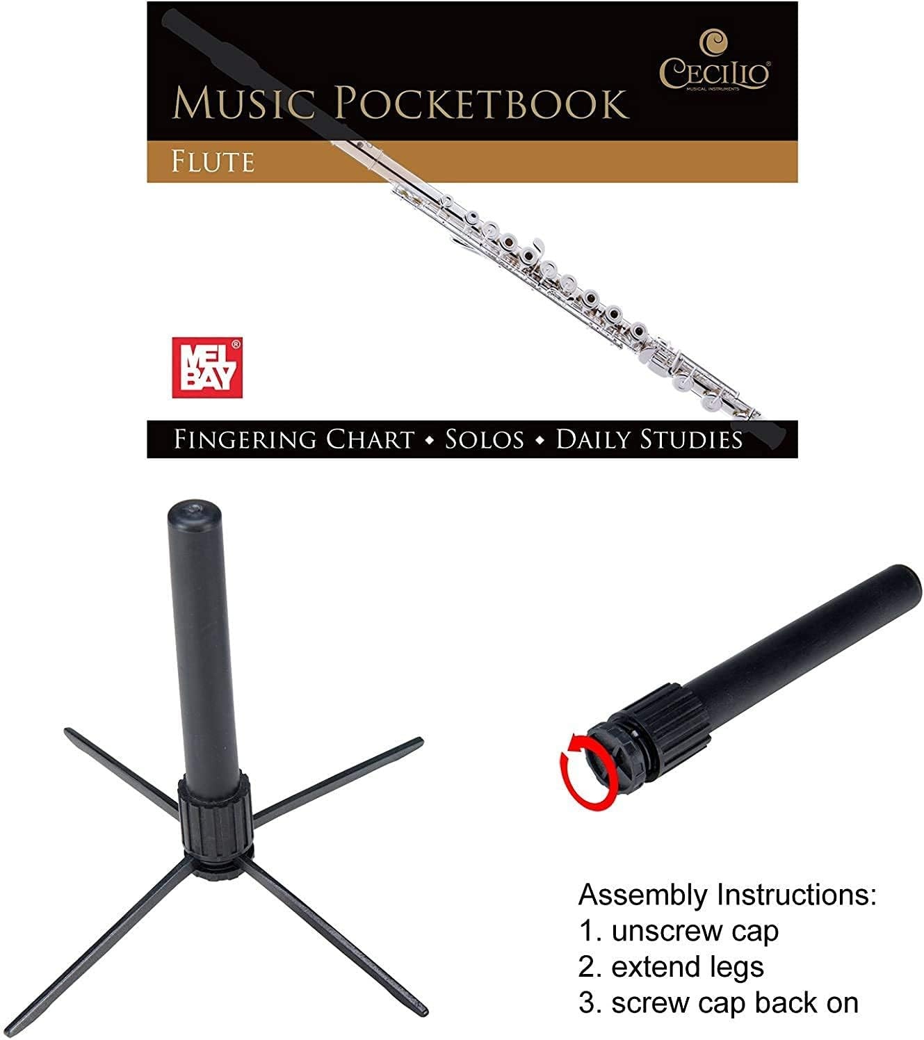 image:imageMendini by Cecilio 16 Keys Closed Hole C Flute Kit for Beginners BlackBlack
