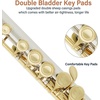 Mendini by Cecilio 16 Keys Closed Hole C Flute Kit for Beginners – Black(Gold)