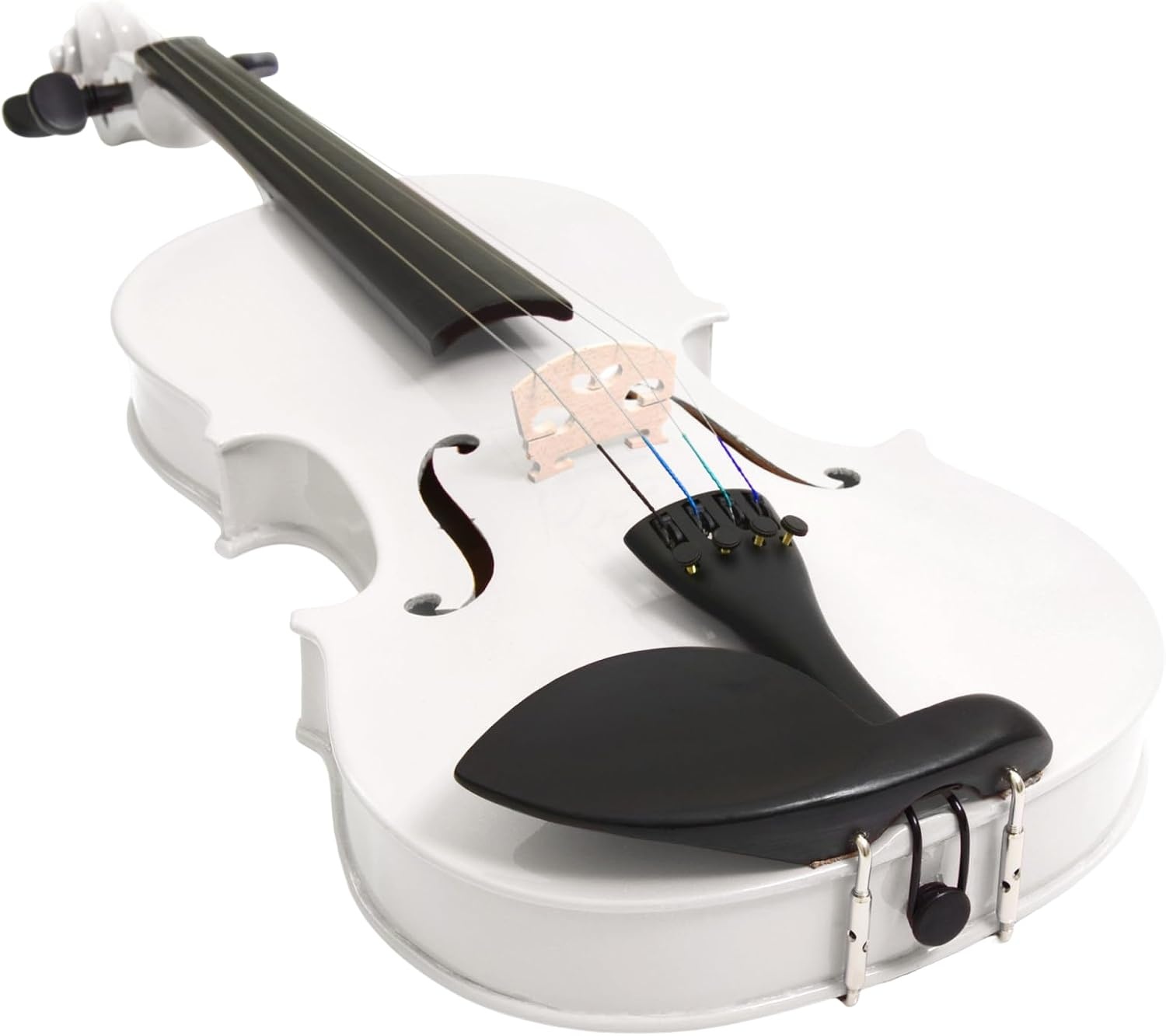 image:imageMendini By Cecilio 34 Violin Set For Beginners Fiddle Solidwood Kit with Hard Case Acoustic Violin with Bow Rosin Tuner Extra Strings amp Bridge Shoulder Rest and Lesson Book Satin AntiqueWhite
