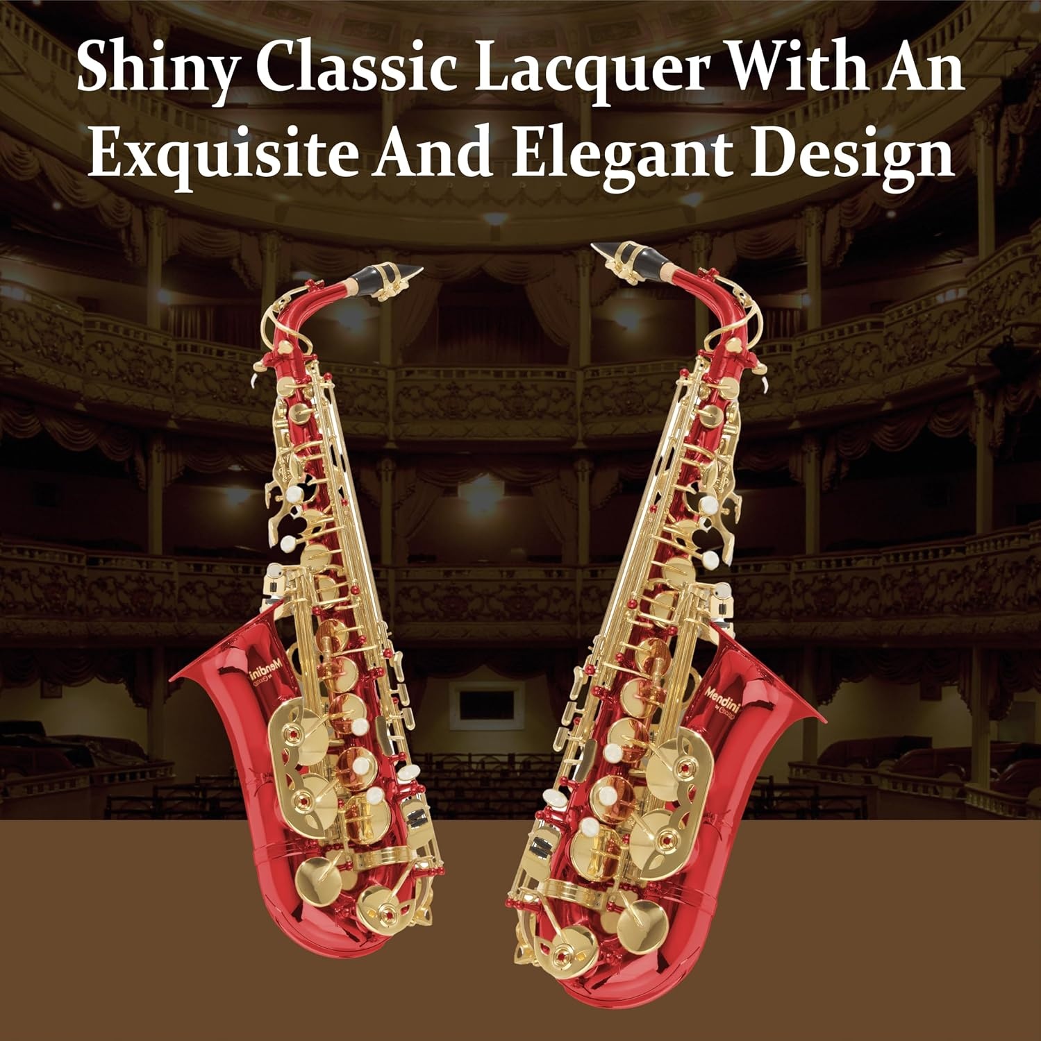 image:imageMendini By Cecilio Eb Alto Saxophone Kit for Beginner Black SilverRed