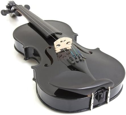 image:imageMendini by Cecilio 34 Violin Set For Beginners Hand Carved Acoustic Violins Kit Fiddle Solid Wood Kit with Hard Case Bow Rosin Shoulder Rest Bridge and Extra StringsBlack