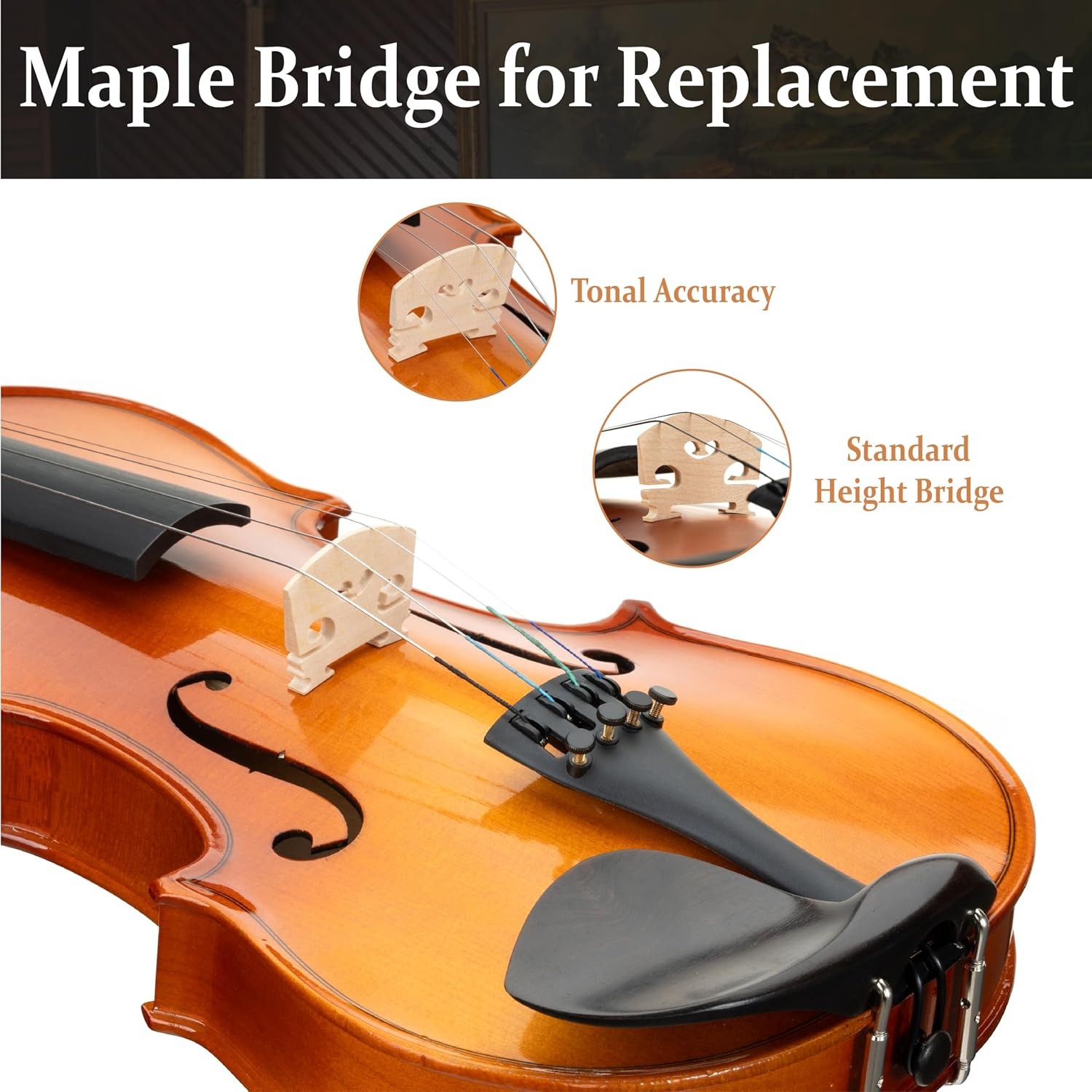image:imageMendini by Cecilio 34 Violin Set For Beginners Hand Carved Acoustic Violins Set Fiddle Solidwood Kit with Hard Case Two Bows Tuner Rosin Shoulder Rest Extra Strings Lesson BookVarnish
