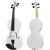 Mendini By Cecilio 3/4 Violin Set For Beginners – Fiddle Solidwood Kit with Hard Case – Acoustic Violin with Bow, Rosin, Tuner, Extra Strings & Bridge, Shoulder Rest and Lesson Book (Satin Antique)(White)