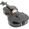 Mendini By Cecilio 3/4 Violin Set For Beginners – Fiddle Solidwood Kit with Hard Case – Acoustic Violin with Bow, Rosin, Tuner, Extra Strings & Bridge, Shoulder Rest and Lesson Book (Satin Antique)(Black)