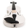 Mendini By Cecilio 3/4 Violin Set For Beginners – Fiddle Solidwood Kit with Hard Case – Acoustic Violin with Bow, Rosin, Tuner, Extra Strings & Bridge, Shoulder Rest and Lesson Book (Satin Antique)(White)