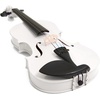 Mendini By Cecilio 3/4 Violin Set For Beginners – Fiddle Solidwood Kit with Hard Case – Acoustic Violin with Bow, Rosin, Tuner, Extra Strings & Bridge, Shoulder Rest and Lesson Book (Satin Antique)(White)