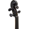 Mendini By Cecilio 3/4 Violin Set For Beginners – Fiddle Solidwood Kit with Hard Case – Acoustic Violin with Bow, Rosin, Tuner, Extra Strings & Bridge, Shoulder Rest and Lesson Book (Satin Antique)(Black)