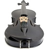 Mendini By Cecilio 3/4 Violin Set For Beginners – Fiddle Solidwood Kit with Hard Case – Acoustic Violin with Bow, Rosin, Tuner, Extra Strings & Bridge, Shoulder Rest and Lesson Book (Satin Antique)(Black)