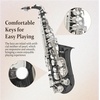 Mendini By Cecilio Eb Alto Saxophone Kit for Beginner – Black Silver(Black & Nickel)
