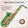 Mendini By Cecilio Eb Alto Saxophone Kit for Beginner – Black Silver(Green)