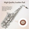 Mendini By Cecilio Eb Alto Saxophone Kit for Beginner – Black Silver(Nickel)