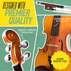 Mendini by Cecilio 3/4 Violin Set For Beginners – Hand Carved Acoustic Violins Set – Fiddle Solidwood Kit with Hard Case, Two Bows, Tuner, Rosin, Shoulder Rest, Extra Strings, Lesson Book(Varnish)