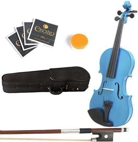 image:imageMendini by Cecilio 12 Inch Solid Wood Acoustic Viola Set Satin AntiqueBlue
