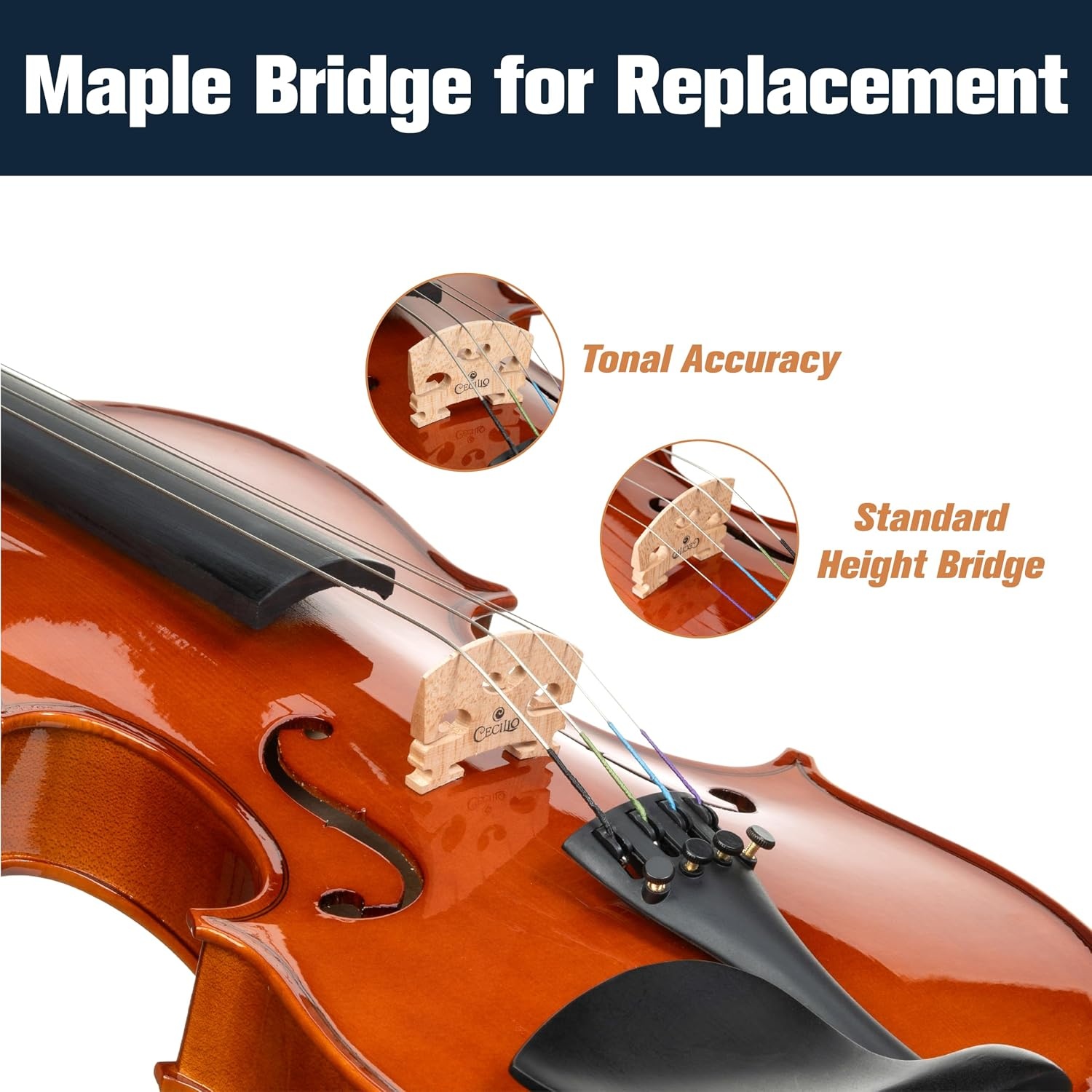 image:imageMendini by Cecilio 12 Inch Solid Wood Acoustic Viola Set Satin Antiquebrown