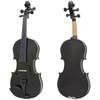 Mendini by Cecilio 12 Inch Solid Wood Acoustic Viola Set, Satin Antique(Black)