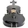 Mendini by Cecilio 12 Inch Solid Wood Acoustic Viola Set, Satin Antique(Black)