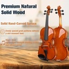 Mendini by Cecilio 12 Inch Solid Wood Acoustic Viola Set, Satin Antique(Natural Varnish)