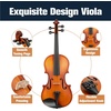 Mendini by Cecilio 12 Inch Solid Wood Acoustic Viola Set, Satin Antique(Satin Antique)