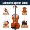 Mendini by Cecilio 12 Inch Solid Wood Acoustic Viola Set, Satin Antique(brown)