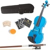 Mendini by Cecilio 12 Inch Solid Wood Acoustic Viola Set, Satin Antique(Blue)