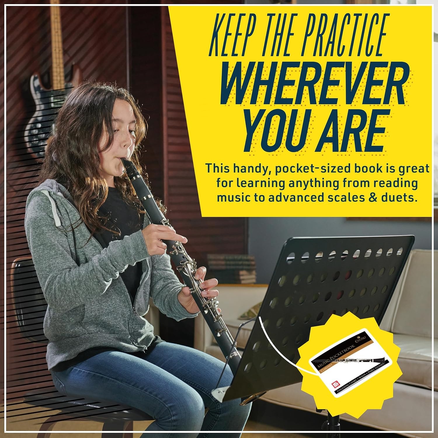 image:imageMendini by Cecilio Ebonite Bb Clarinet Kit for Beginner BlackBlack