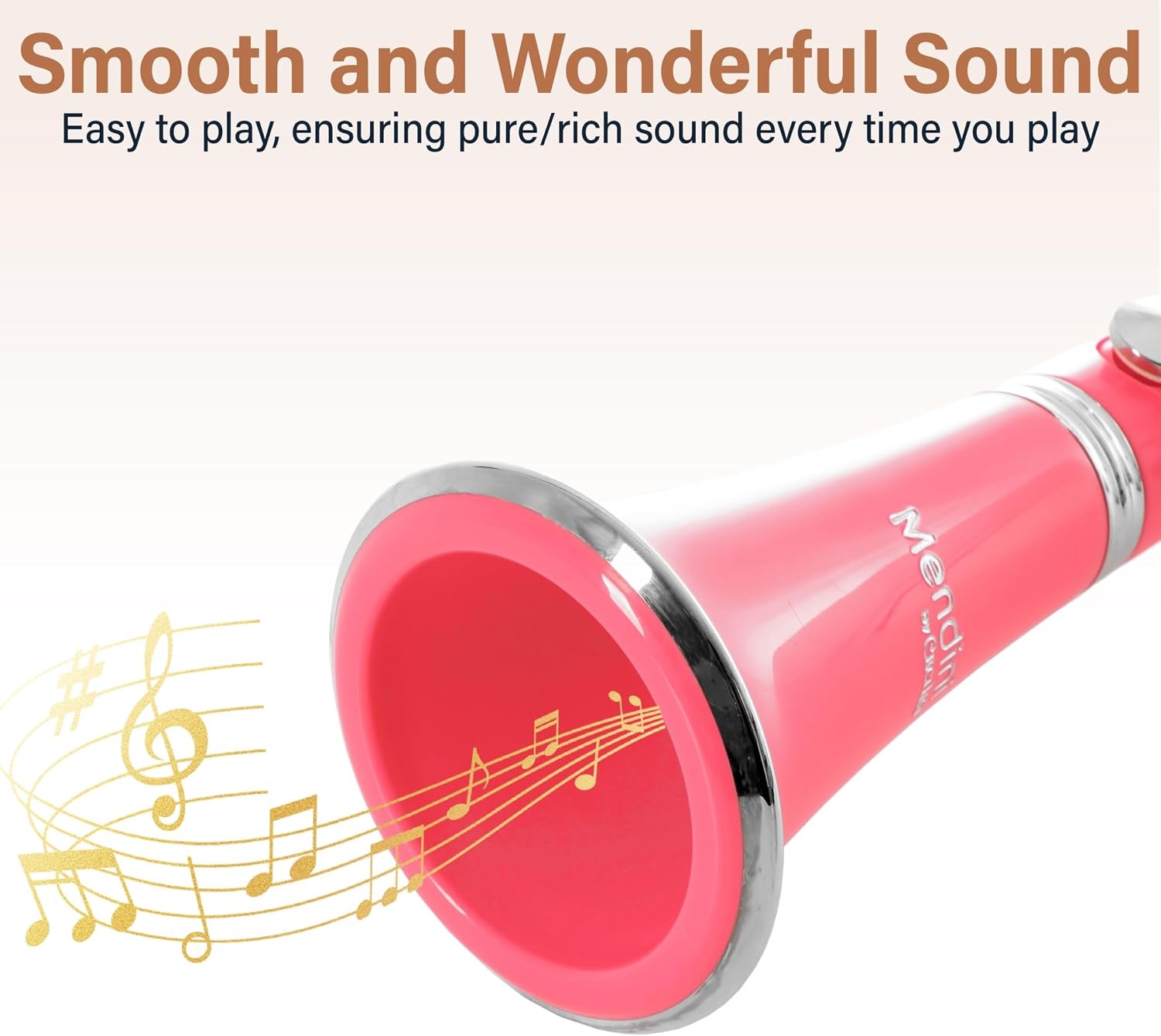 image:imageMendini by Cecilio Ebonite Bb Clarinet Kit for Beginner BlackPink