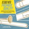 Mendini by Cecilio Brass Plated Bb Tenor Slide Trombone Kit – Gold(Gold + Tuner)
