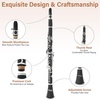 Mendini by Cecilio Ebonite Bb Clarinet Kit for Beginner – Black(Black)