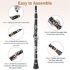 Mendini by Cecilio Ebonite Bb Clarinet Kit with 2 Barrels (Black)(Ebonite)