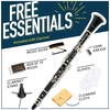 Mendini by Cecilio Ebonite Bb Clarinet Kit with 2 Barrels (Black)(black)