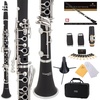 Mendini by Cecilio Ebonite Bb Clarinet Kit with 2 Barrels (Black)(Ebonite)