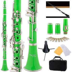 Mendini by Cecilio Ebonite Bb Clarinet Kit with 2 Barrels (Black)(Green)