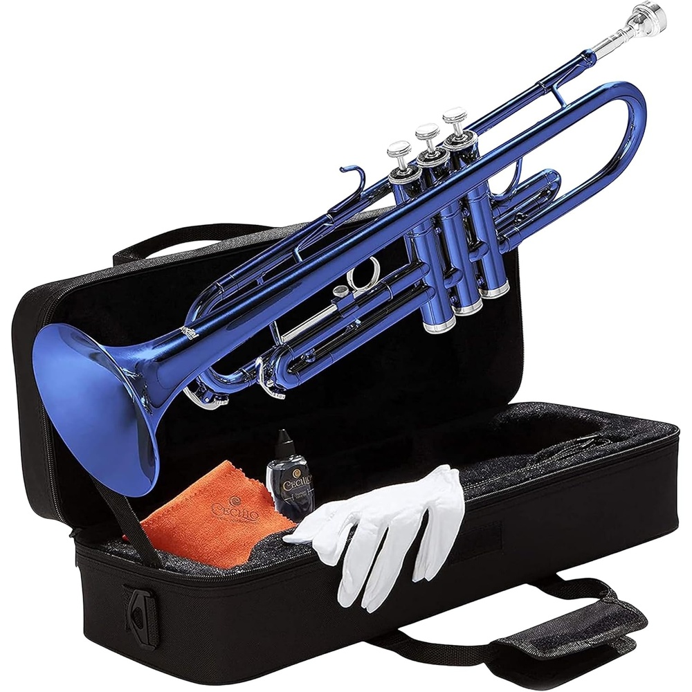 image:imageMendini By Cecilio Bb Standard Trumpet Set for Beginners BlueBlue