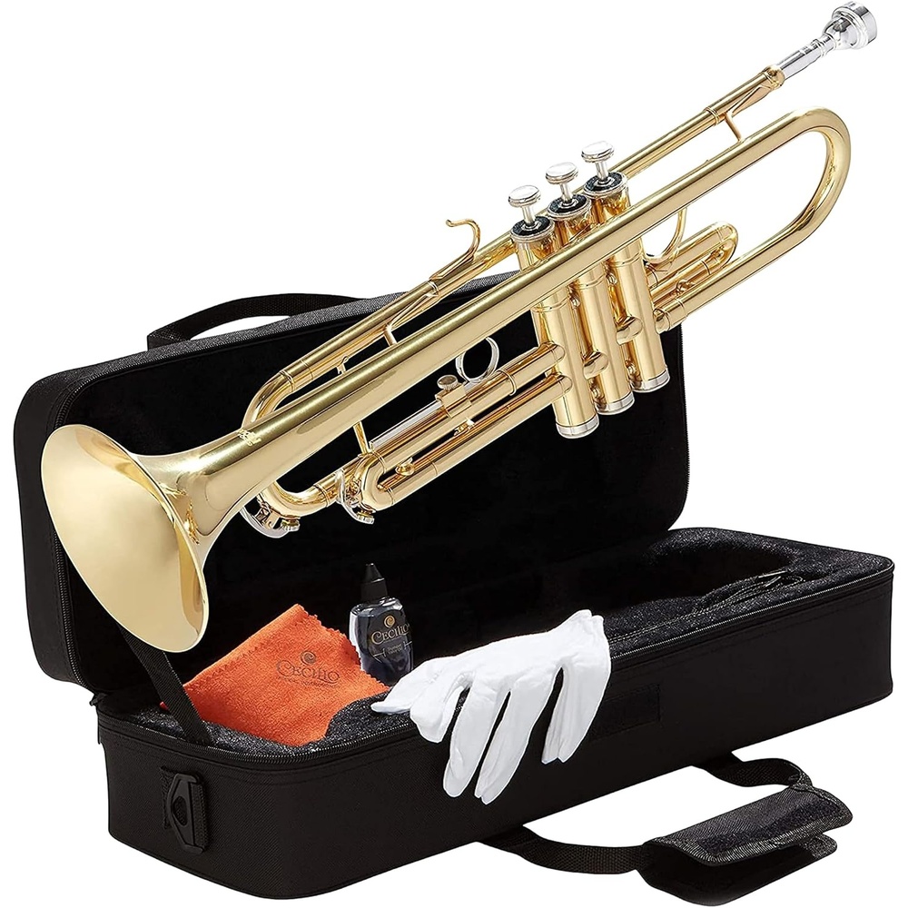 image:imageMendini By Cecilio Bb Standard Trumpet Set for Beginners BlueGold