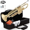 Mendini By Cecilio Bb Standard Trumpet Set for Beginners – Blue(Gold)